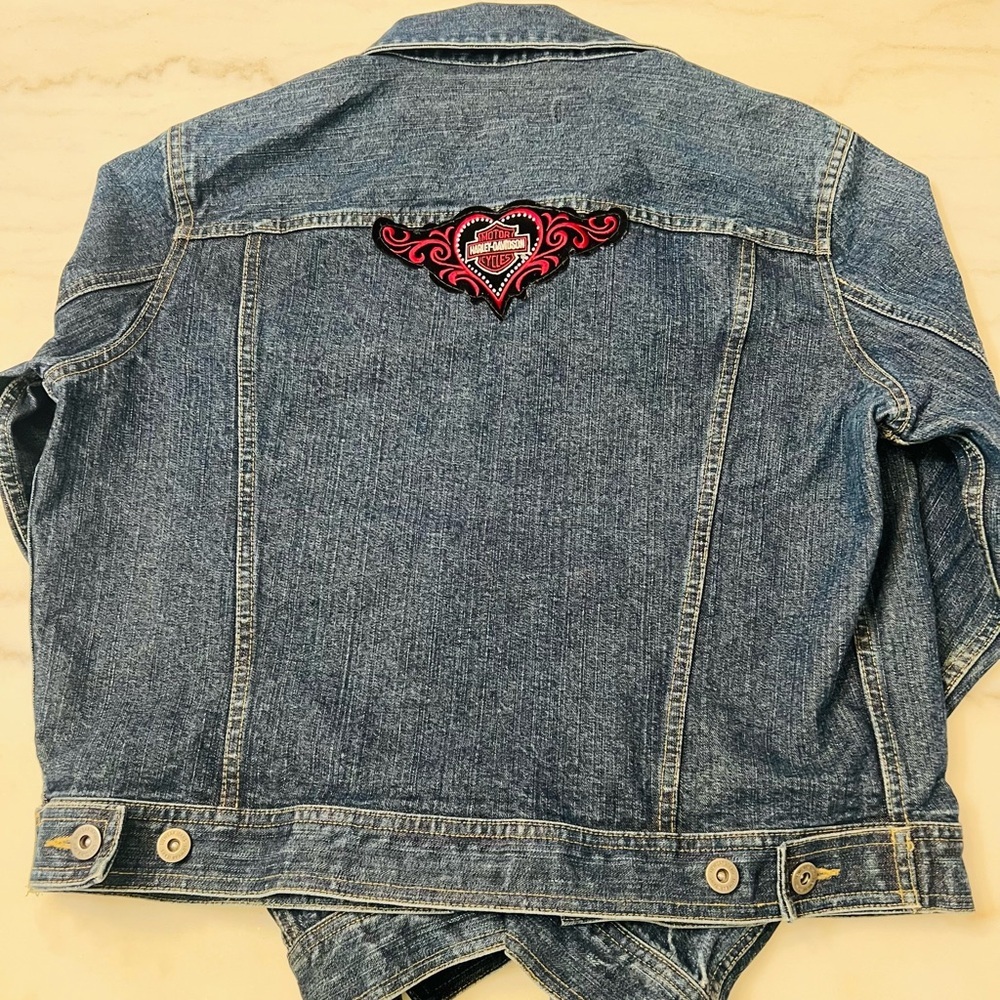 Liz Claiborne Harley Davidson Denim Jacket Women’s Medium Blue Jean